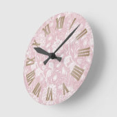 William Morris Floral Pattern in Pink Ronde Klok (Hoek)