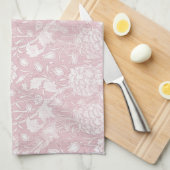 William Morris Floral Pattern in Pink Theedoek (Quarter Fold)