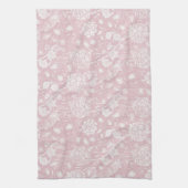 William Morris Floral Pattern in Pink Theedoek (Verticaal)