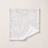 William Morris Floral Pattern in Sepia Bad Handdoek (Wasdoekje)