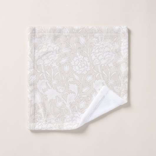 William Morris Floral Pattern in Sepia Bad Handdoek (Wasdoekje)