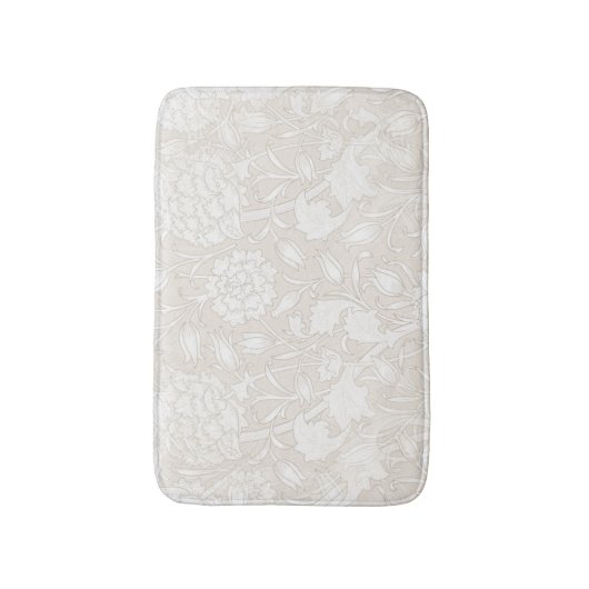 William Morris Floral Pattern in Sepia Badmat (Voorkant Verticaal)