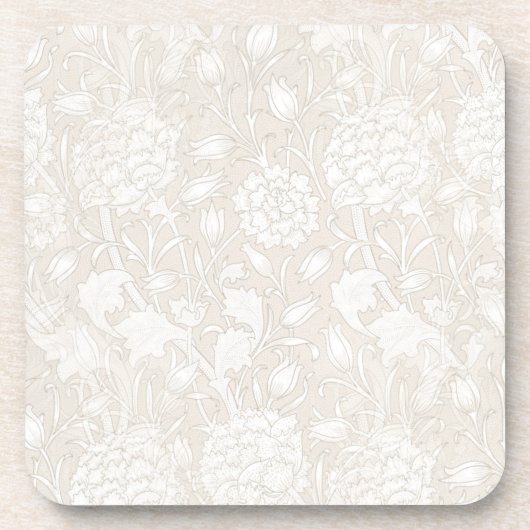 William Morris Floral Pattern in Sepia Bier Onderzetter (Voorkant)