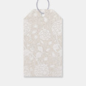 William Morris Floral Pattern in Sepia Cadeaulabel (Achterkant)