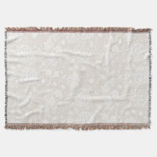 William Morris Floral Pattern in Sepia Deken (Voorkant)