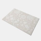 William Morris Floral Pattern in Sepia Deurmat (Schuin)