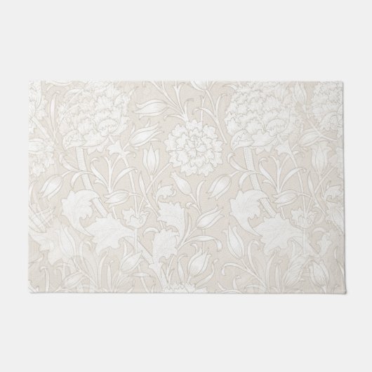 William Morris Floral Pattern in Sepia Deurmat (Voorkant)
