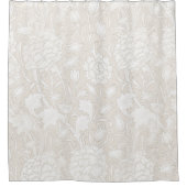 William Morris Floral Pattern in Sepia Douchegordijn (Voorkant)