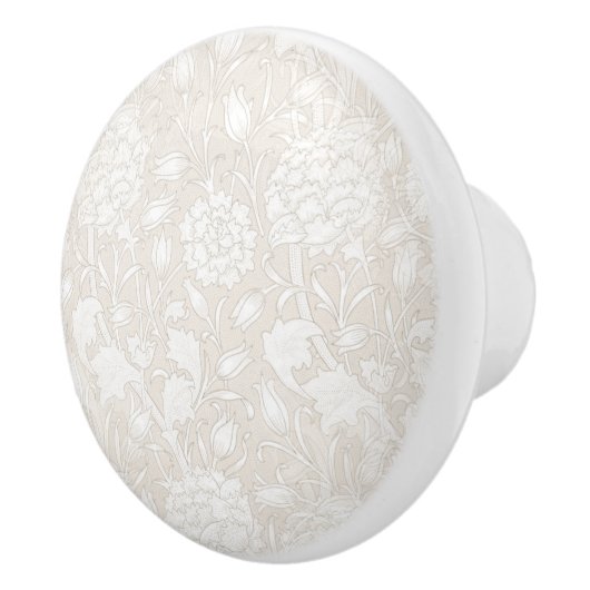 William Morris Floral Pattern in Sepia Keramische Knop (Rechts)