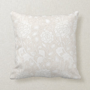 William Morris Floral Pattern in Sepia Kussen