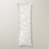 William Morris Floral Pattern in Sepia Lichaamskussen (Achterkant (Verticaal))