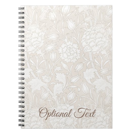 William Morris Floral Pattern in Sepia Notitieboek (Voorkant)