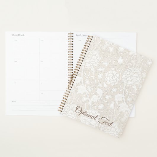 William Morris Floral Pattern in Sepia Planner (Display)