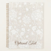 William Morris Floral Pattern in Sepia Planner (Voorkant)