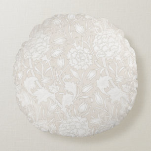 William Morris Floral Pattern in Sepia Rond Kussen