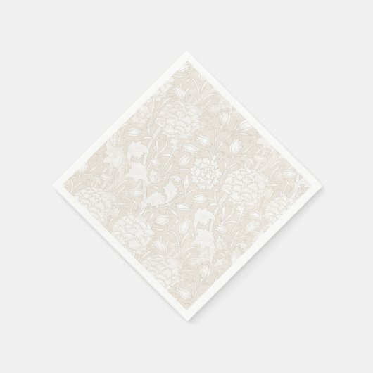 William Morris Floral Pattern in Sepia Servet (Hoek)