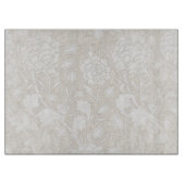 William Morris Floral Pattern in Sepia Snijplank (Voorkant)