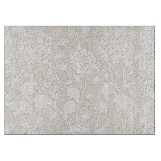 William Morris Floral Pattern in Sepia Snijplank (Voorkant)