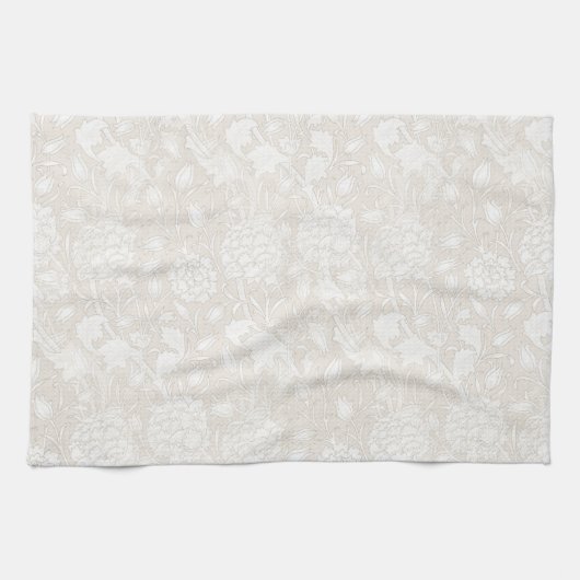 William Morris Floral Pattern in Sepia Theedoek (Horizontaal)