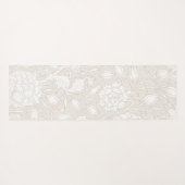 William Morris Floral Pattern in Sepia Yogamat (Achterkant (horizontaal))