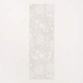 William Morris Floral Pattern in Sepia Yogamat (Voorkant)