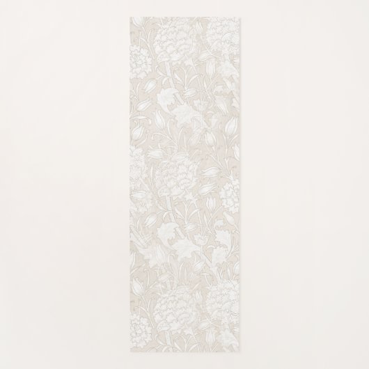 William Morris Floral Pattern in Sepia Yogamat (Voorkant)