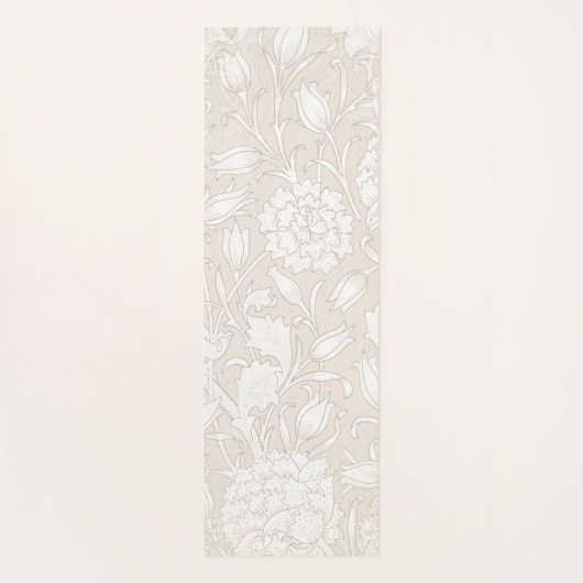 William Morris Floral Pattern in Sepia Yogamat (Achterkant)