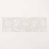 William Morris Floral Pattern in Sepia Yogamat (Voorkant (horizontaal))