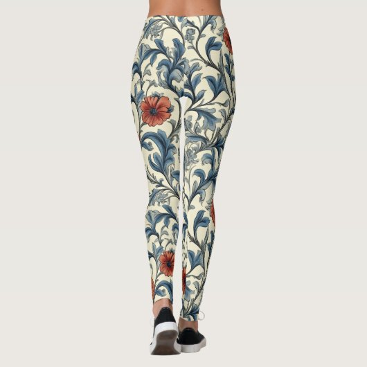 William Morris Floral Pattern Leggings (Achterkant)