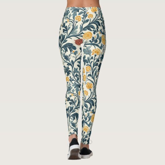 William Morris Floral Pattern Leggings (Achterkant)