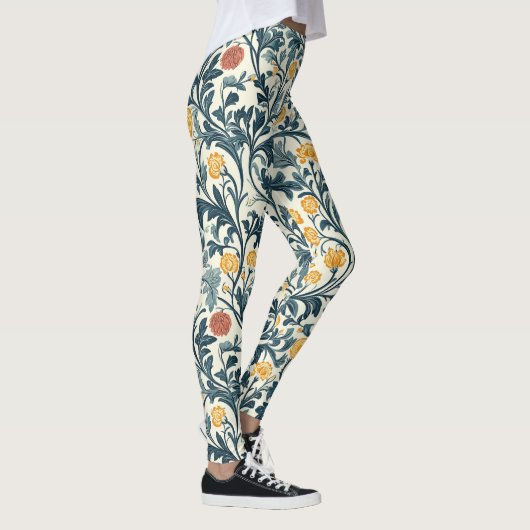 William Morris Floral Pattern Leggings (Rechts)