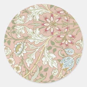 William Morris Floral Pattern Ronde Sticker