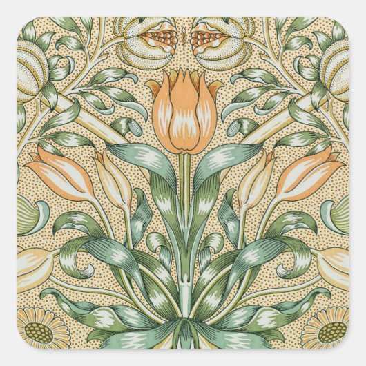 William Morris Floral Pattern Stickers (Voorkant)