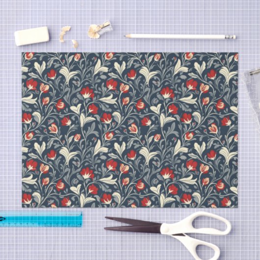 William Morris Floral Pattern Tissuepapier (Craft)