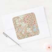  William Morris Floral Pattern Vierkante Sticker (Envelop)
