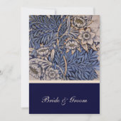 William Morris Floral Pattern Wedding Invitation Kaart (Voorkant)