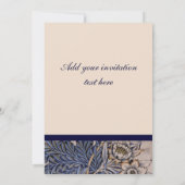 William Morris Floral Pattern Wedding Invitation Kaart (Achterkant)