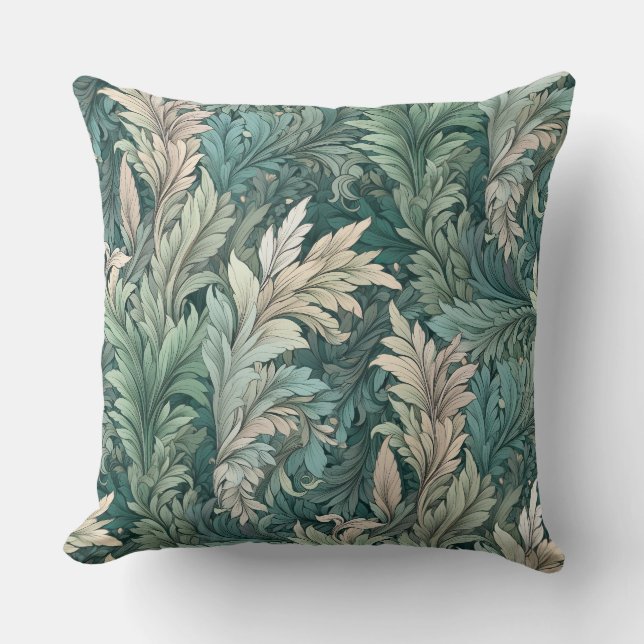 William Morris Floral Patterned Kussen (Voorkant)