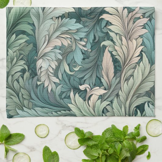 William Morris Floral Patterned Theedoek (Gevouwen)