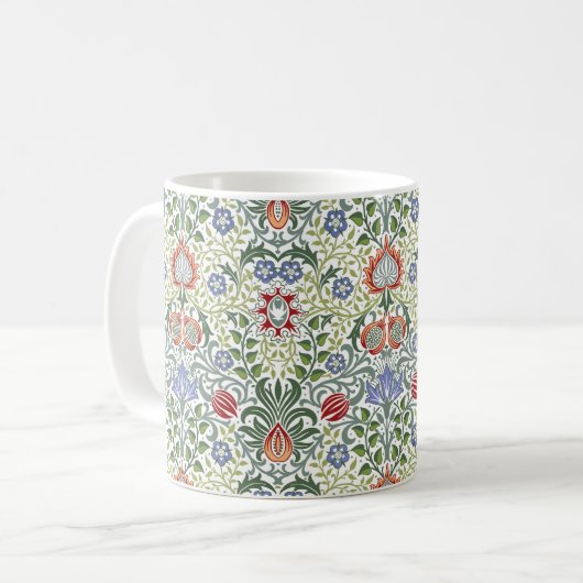 William Morris Floral Persian  Pattern Koffiemok (Voorkant links)