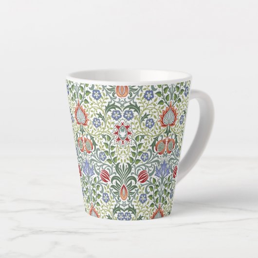 William Morris Floral Persian  Pattern Latte Mok (Rechterhoek)