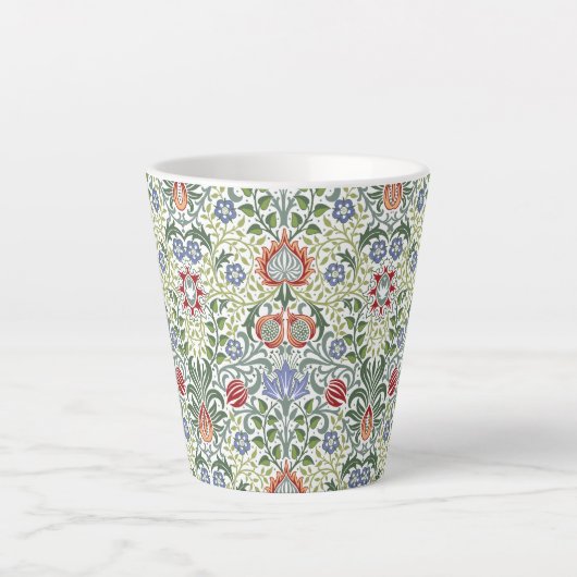 William Morris Floral Persian  Pattern Latte Mok (Voorkant)
