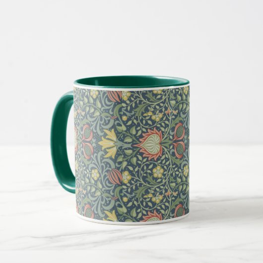 William Morris Floral Persian Pattern Mok (Voorkant links)