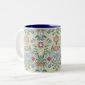 William Morris Floral Persian Pattern Tweekleurige Koffiemok (Voorkant links)