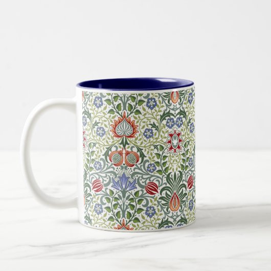 William Morris Floral Persian  Pattern Tweekleurige Koffiemok (Links)