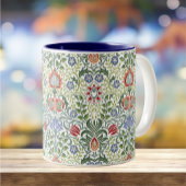 William Morris Floral Persian Pattern Tweekleurige Koffiemok