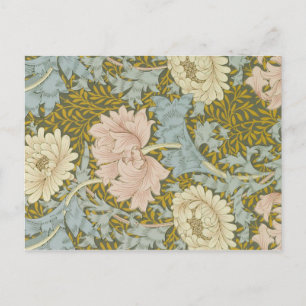 William Morris  Floral Pink Chrysanthemum Briefkaart