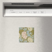 William Morris Floral Pink Chrysanthemum Magneet (Insitu (Vaatwasser))