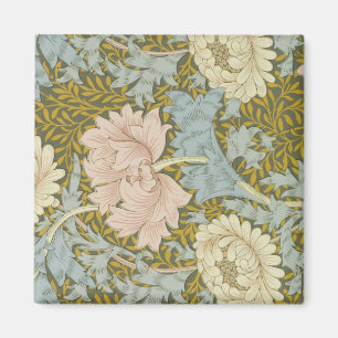 William Morris Floral Pink Chrysanthemum Magneet