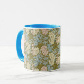 William Morris  Floral Pink Chrysanthemum Mok (Voorkant links)